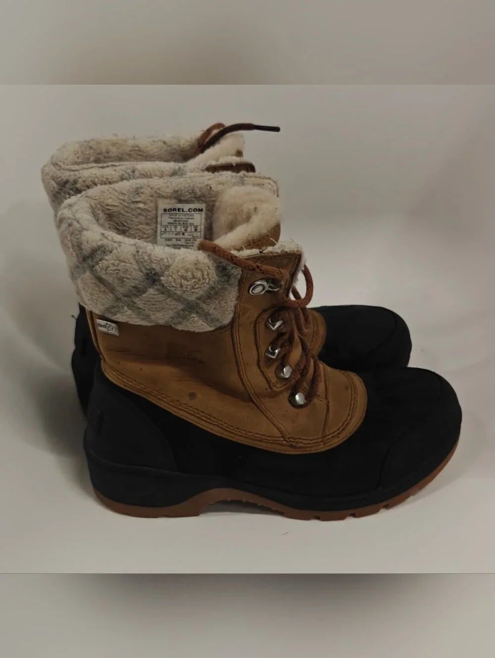 Sorel Whistler Mid Boot Women’s Size 9 Waterproof Winter Snow Boots Brown/Black
